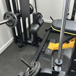 Powertec Squat Rack And Lay Pulldown Attachment 