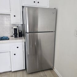 Stainless Steel Whirlpool Top Freezer Refrigerator 18.2 Cu. Ft. 