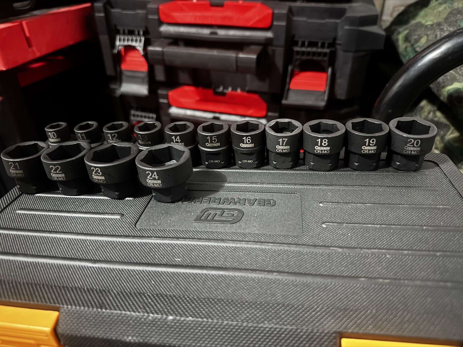 Quinn low profile Impact socket set stubby 10-23mm 15 pcs