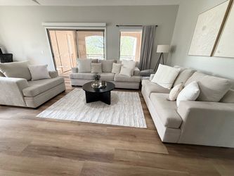 Living Spaces Bonaterra Three Piece Couch Set