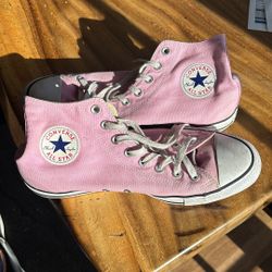 Men’s Size 10 Converse Pink High Tops