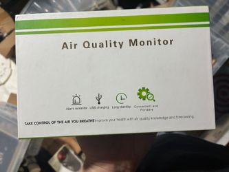 Air Quality Monitor with Alarm Reminder and USB Charging - New