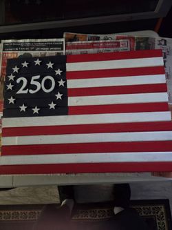 Wood American flag 250 anversity of America