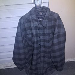 5XL YAGO Plaid Flannel Button-Up jacket