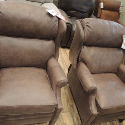 Leather Push-Back Recliner — Hi Rock Home (Distressed Brown) 7689120991BP2TVV1802