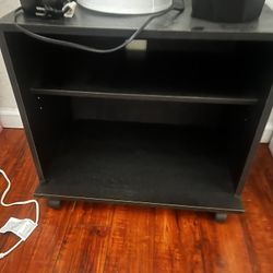 3 shelf White and 2 shelf Black bookcase