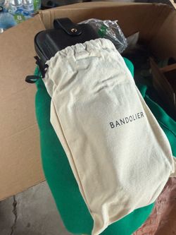 Bandolier Black Leather Phone Case Bag