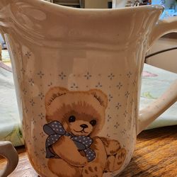 Vintage country bear dishes Tienshan stoneware