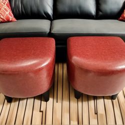 Dark Red (Burgundy\ Foot Stools/Ottoman