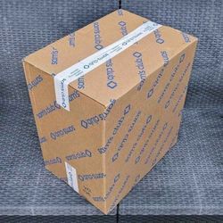 Clean medium size cardboard box with foam peanuts for shipping moving or storage