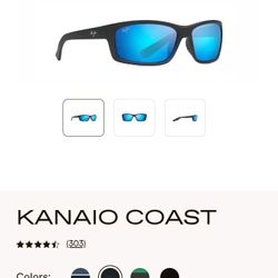 Black Maui Jim Kanaio Coast Polarized Sunglasses 