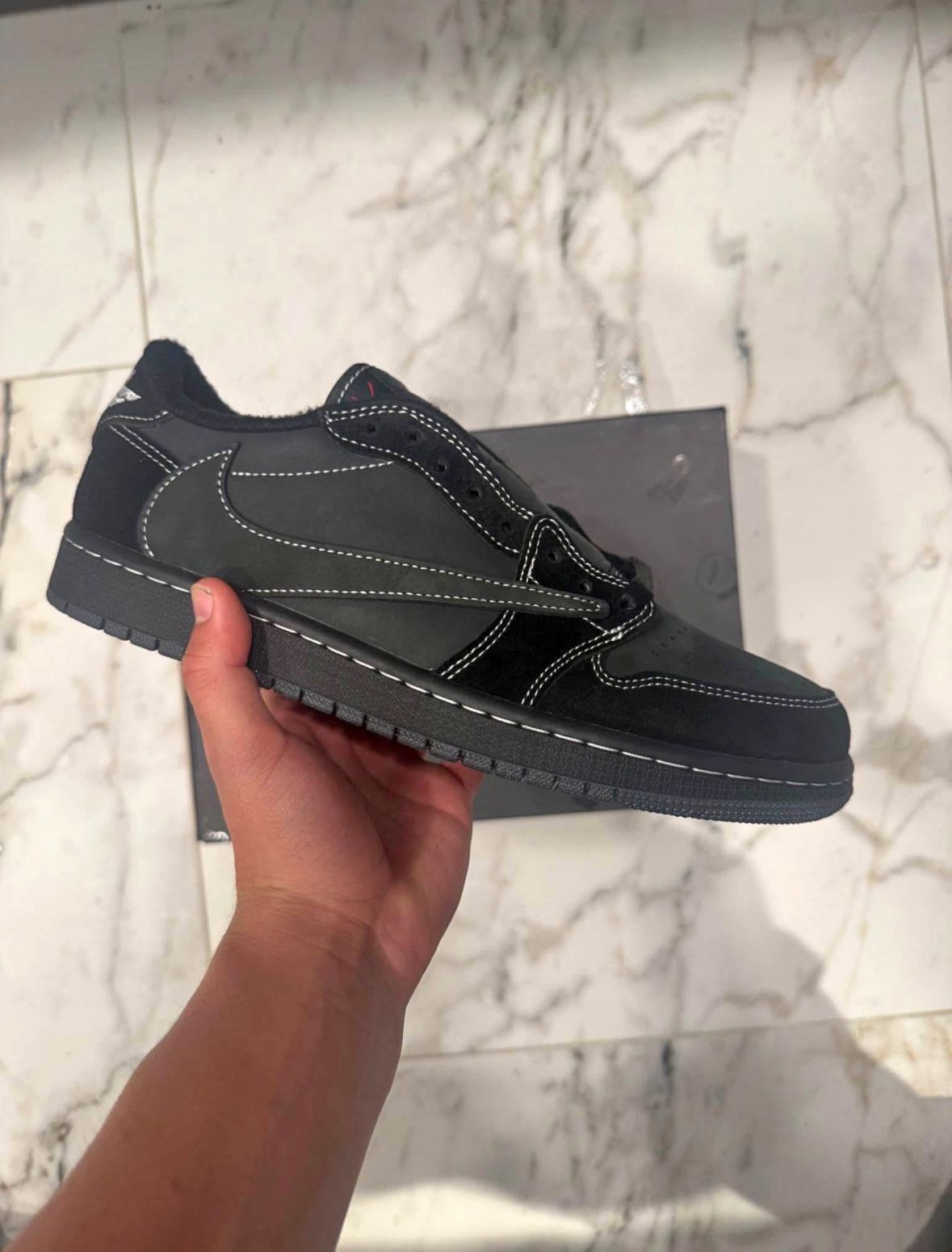 Travis Scott Jordan 1 Low Black Phantom