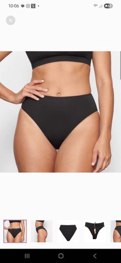 Skims Mid Waist Large Swim Bottoms Onyx