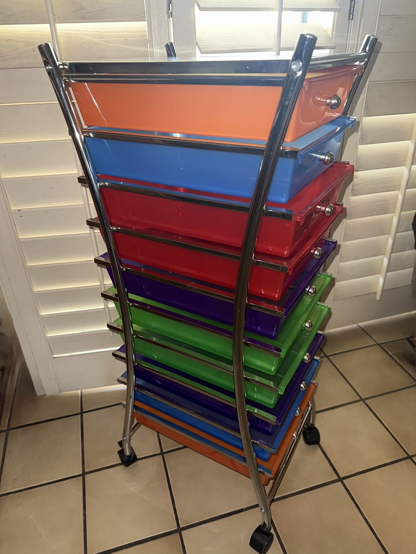 Rolling 10 Drawers Storage Cart