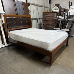 Queen bed and mattress $270