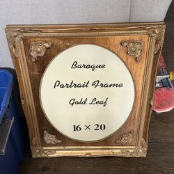 Vintage Baroque-Style Gold Leaf Frame 