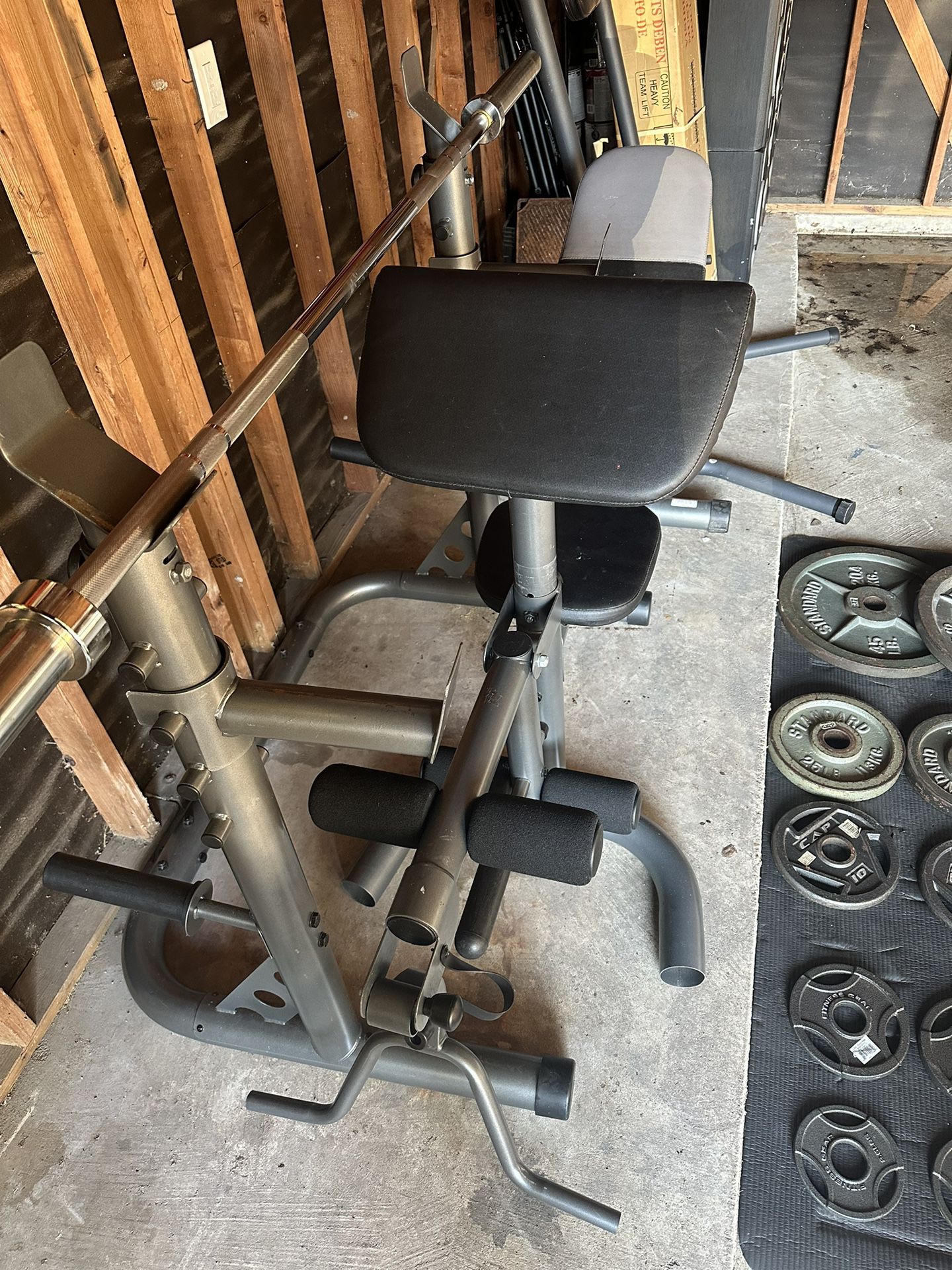 Home Gym Bench Press & Weights