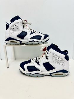 Nike Air Jordan 6 Retro GS Olympic Basketball Shoes Size 6Y