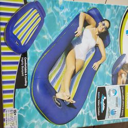 Pool Float Lounge for Adults with Head & Footrests