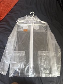 Clear Transparent Rain Jacket with Hood