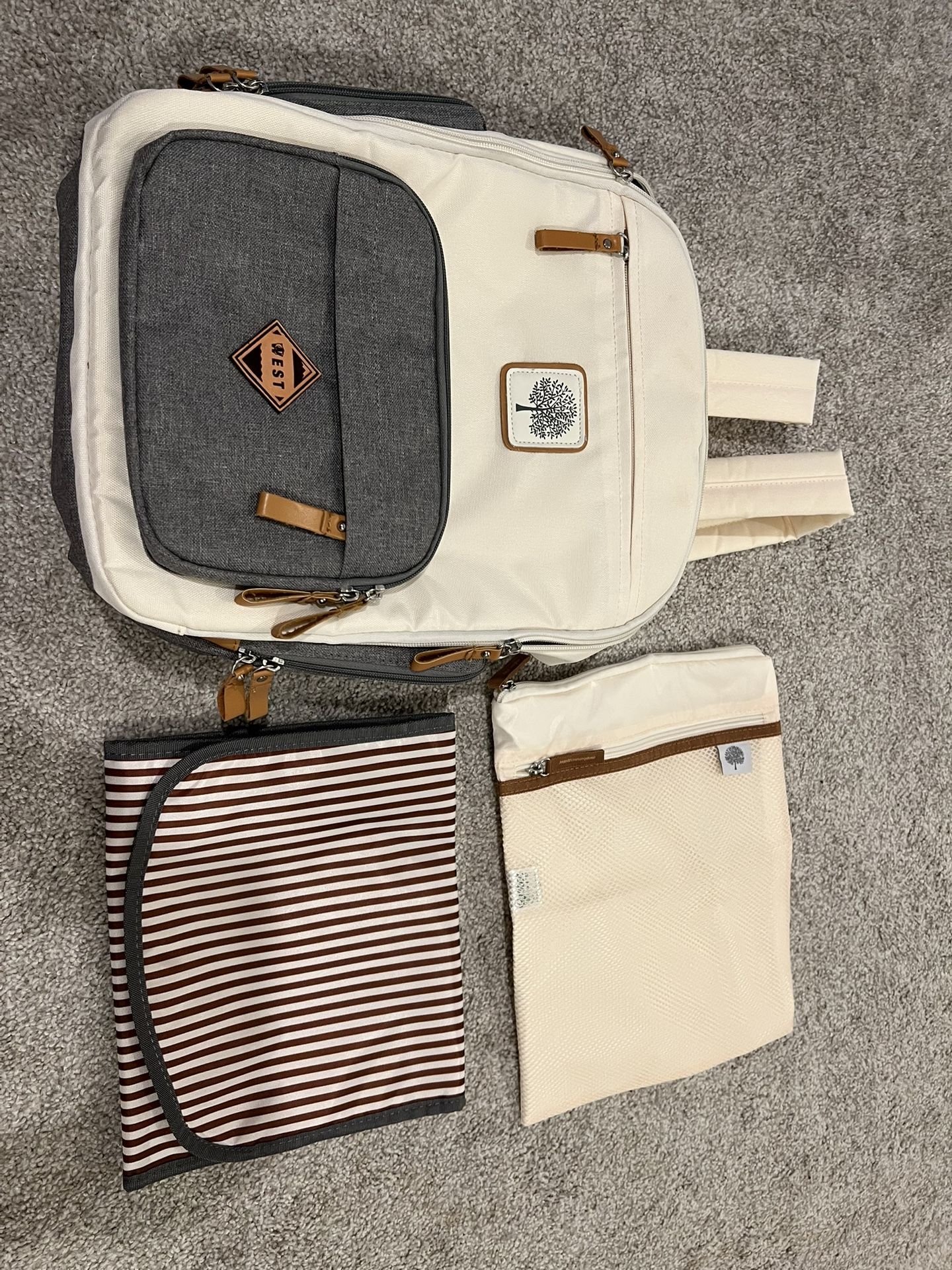 Diaper Bag w/Changing Pad And Wet Bag