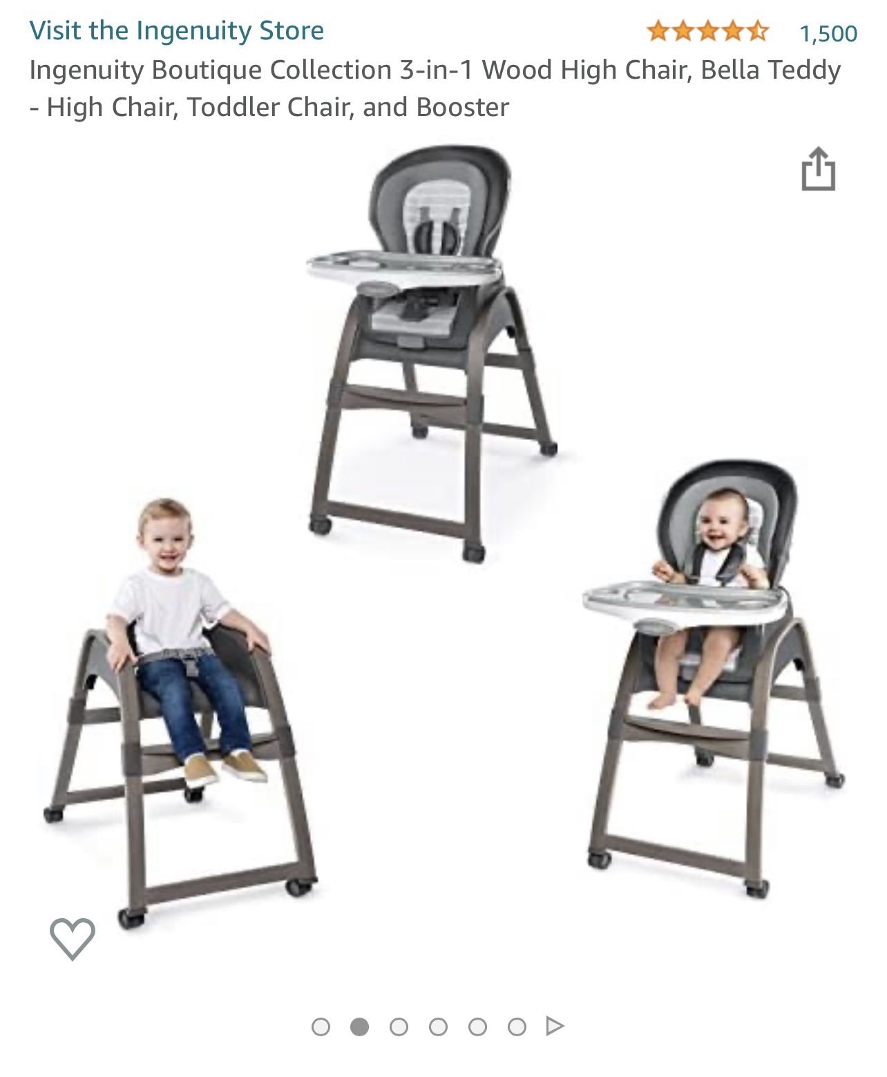 Ingenuity 3in1 Wood High Chair for Sale in East Windsor, NJ OfferUp