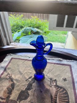 Authentic Blue glass decanter
