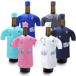6 Funda de vino para médicos, graduación, cumpleaños, aniversario.