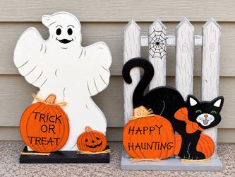 Halloween Wooden Porch Decorations – Set of 2 – $25