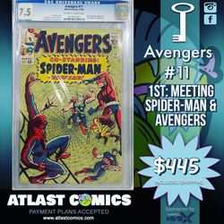 Avengers #11 CGC 7.5 // 1st Meeting of Spider-Man & the Avengers