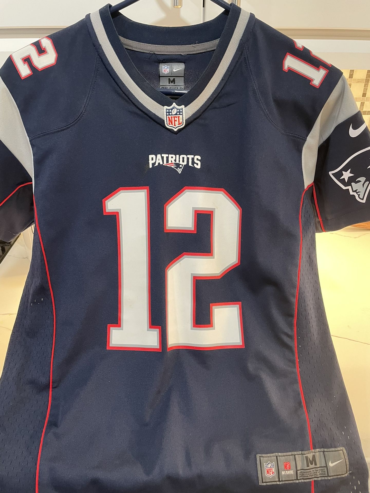 Tom Brady, New England Patriots Blue Jersey Youth Medium