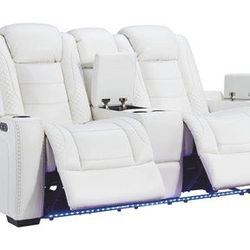 Ashley White Leather Couches