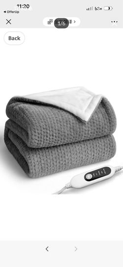 Brand new in box Heated Blanket Electric Blanket,Cozy Faux Rabbit Fur & Soft Flannel Warm Heater Throw Blanket with 5 Fast Heating Levels &10Hours Aut