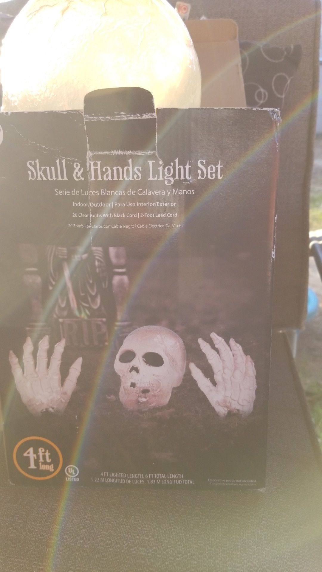 Halloween Skull & hands light set