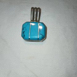 Turquoise Pendant And Silver 