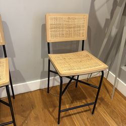 Like New Bohemian Style Barstool stools. Set of Two. 