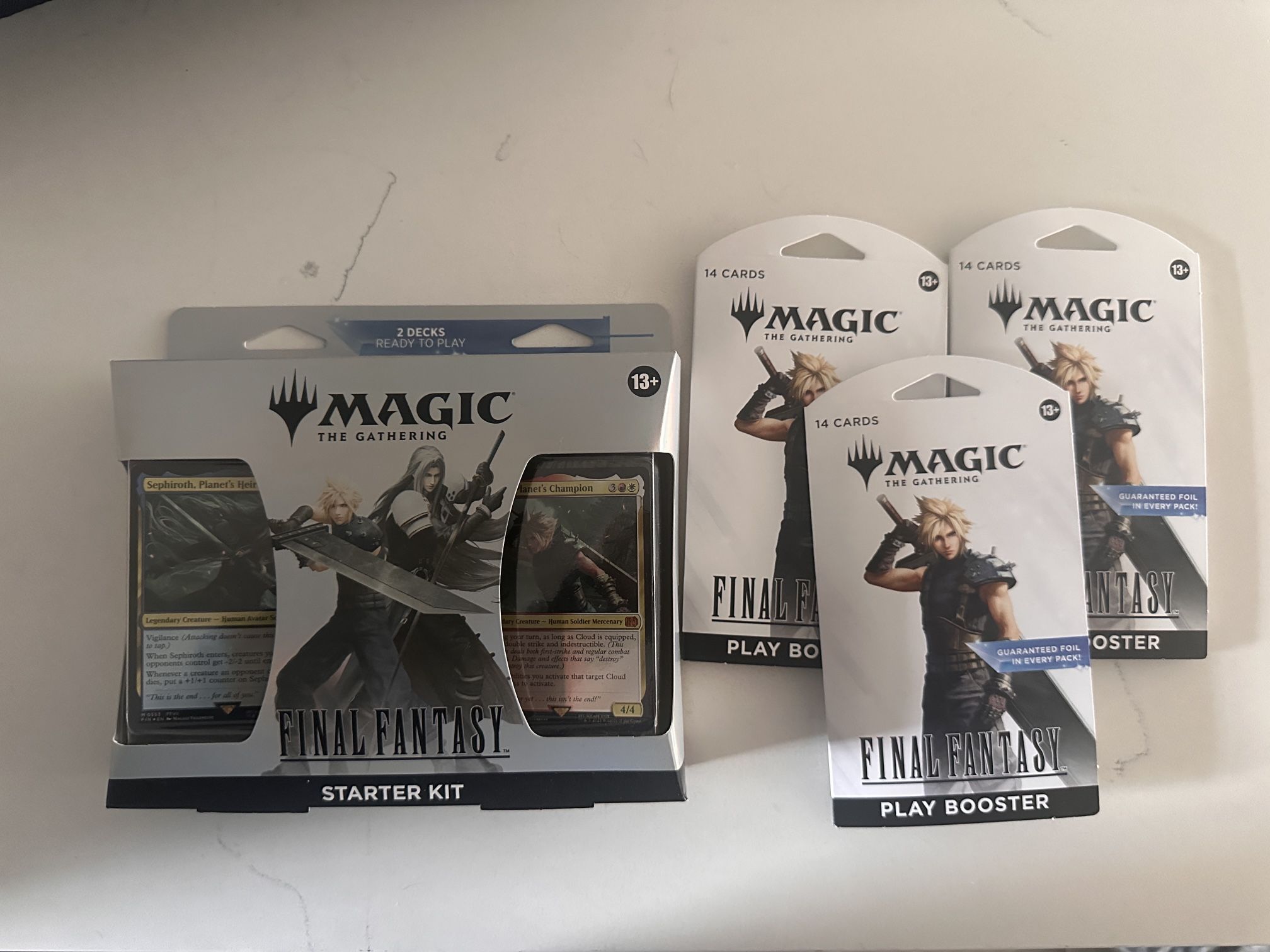 Final Fantasy Magic The Gathering Play Boosters and Starter Pack