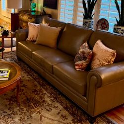 Macy’s Martha Stewart Bradyn All Leather Sofa & Recliner