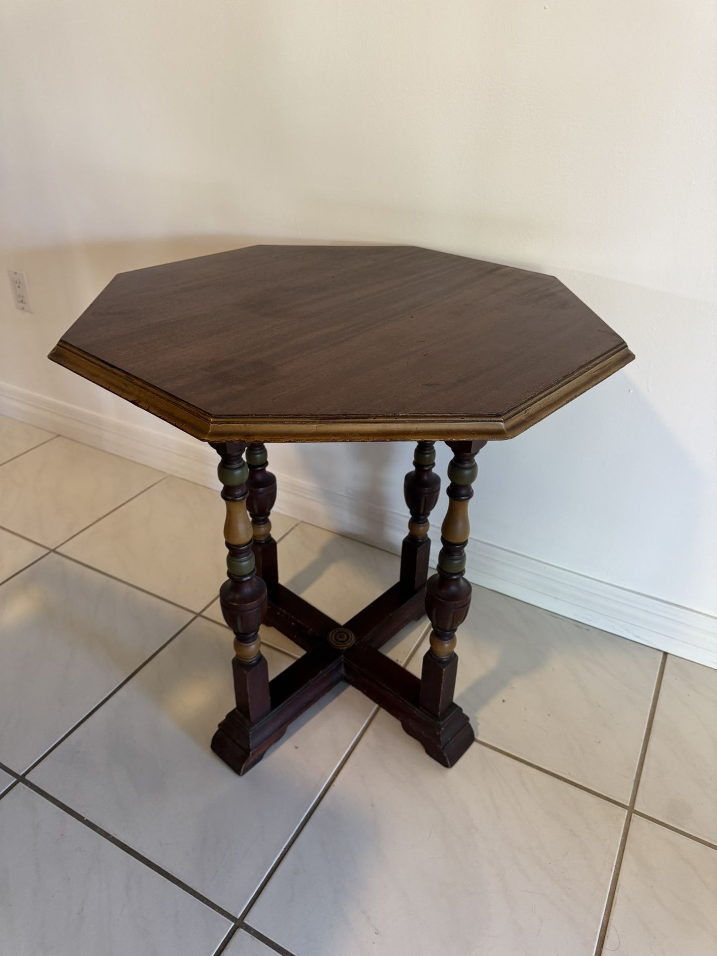 Wooden Antique End Table 