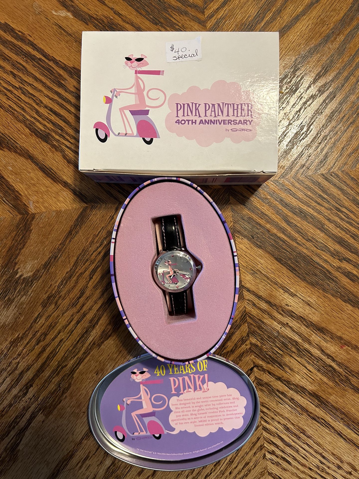 Pink Panther Watch 40th Anniversary Rare