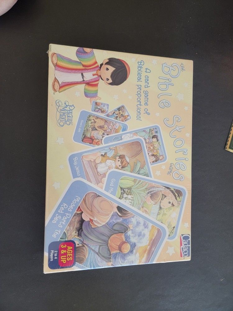"The Bible Stories Game," a card game by Cadaco featuring Precious Moments artwork
