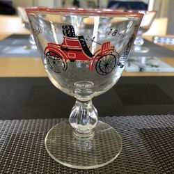 Set Of 7 Vintage Libbey 1899 Packard Cocktail Glasses