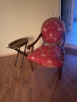 Fabric Chair with table