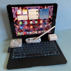 Apple IPad 9th Generation (10.2” Retina /Touch ID /IOS 18/ 2021 Model) 64GB with Pen, Keyboard  & Accessories 