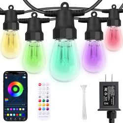 Brand New Outdoor String Lights 50FT, Color Changing Patio Lights, Waterproof