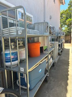 Rolling storage cages/carts
