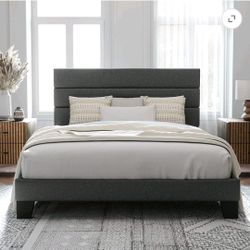 Allewie Queen Upholstered Platform Bed Frame - Open Box Final Sale
