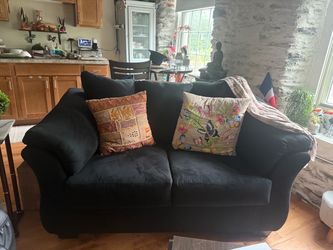 Love seat, recliner and table