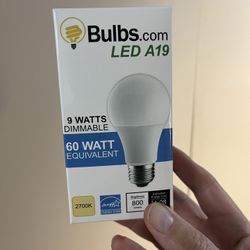 LED light bulb. Brightness 80 lumens. Warm white.