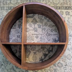 West Elm Round Shaped Wood Wall Shelves (26")